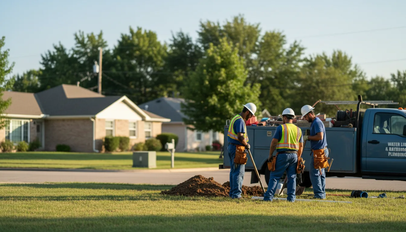 Residential water line and bathroom plumbing service in Burnett, WI
